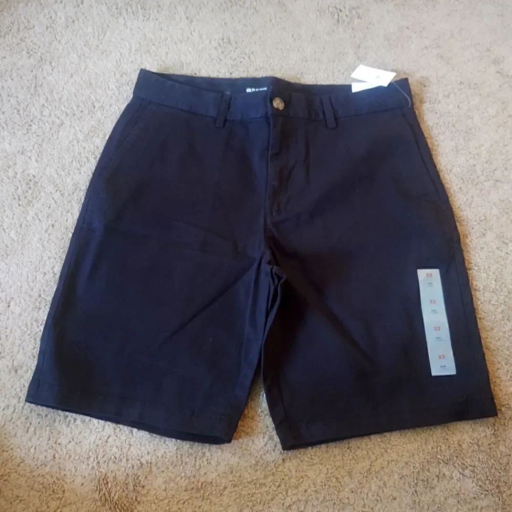 Old Navy Chino Men's Shorts Size 32 Black 9' Inseam BRAND NEW WITH TAGS